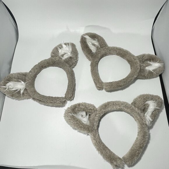 Lot of 3 Great Wolf Lodge Gray Wolf Headband Ears Party Favor Souvenir Furry - Picture 2 of 2